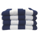 White Company Light White And Navy Striped Bath Sheet/Beach Towel 