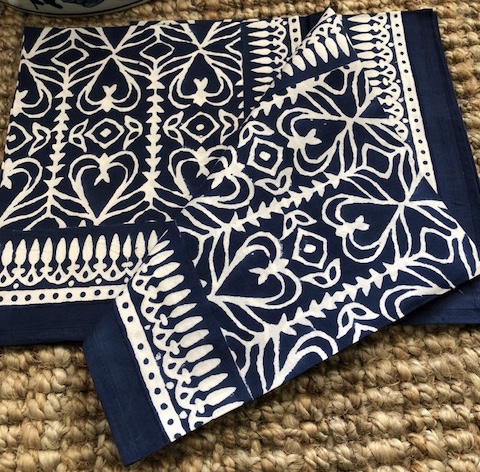 Hotel Luxury Collection - 'Vara Navy' Napkins and Tablecloth